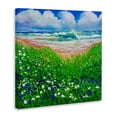 thumbnail image 2 of Summer Wind Beach Flowers Canvas Art, 17 x 17, Made In USA, 2 of 6