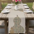 thumbnail image 4 of Beige Gourd Table Runner 90 Inches, Modern Abstract Art Geometric Bed Runner Dresser Scarves Tabletop for Indoor Outdoor Parties/Ceremony/Banquet, 13" x 90", 4 of 9