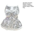 thumbnail image 7 of Yirtree Pet Dress Shiny Eye-catching with Traction Ring Summer Pet Cat Dog Sequin Bowknot Dress Daily Wear, 7 of 7