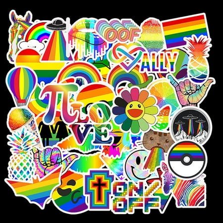 Rainbow Stickers Pack Of 50 Gay Pride Lover Stickers For Laptops, Funny ...
