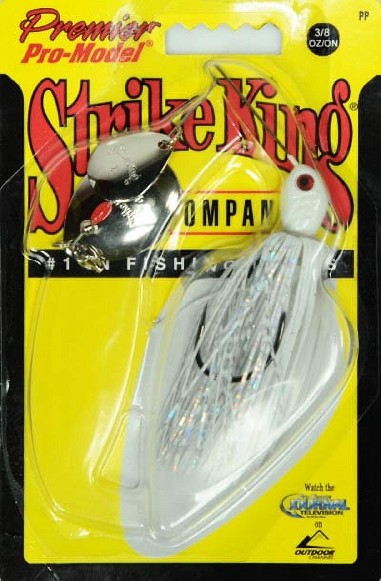 (2 pack) Strike King Premier Pro-Model 3/8 oz Spinnerbait Lure Colorado/Colorado White Shiner