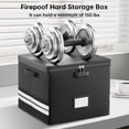 thumbnail image 5 of Fireproof Document Box,Blacksmith 13 inch Fireproof Safe Box for File Documents with Lock and Pocket,Fireproof File Box for Important Documents,Passports,Laptop,Black, 5 of 7