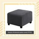 thumbnail image 2 of Yuarrent Funda otomana elástica para el hogar y la Oficina, funda protectora para reposapiés de poliéster estirable para dormitorio, Decoración del hogar Gris oscuro, 2 of 6