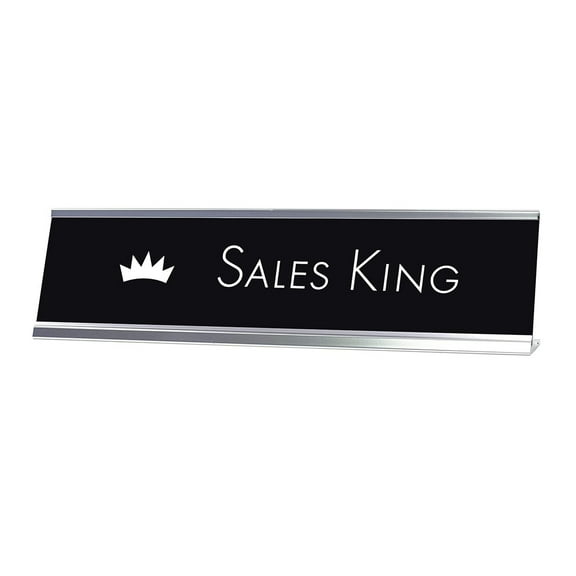 Signs ByLITA Sales King Desk Sign, novelty nameplate (2 x 8")