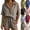 29# Khaki, variant on Linen Lounge Short Sets for Women Summer Two Piece Shorts and Short Sleeve Top Matching Sets Casual Beach Outfits Army Green S
