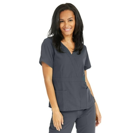

Medline Park ave™ Women s Stretch Mock Wrap Scrub Top