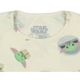 thumbnail image 4 of Star Wars Toddler Girls' The Mandalorian Baby Yoda Creme Short Sleeve Dress, 4 of 5
