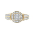 thumbnail image 2 of FB Jewels 10kt Yellow Gold Womens Round Diamond Circle Frame Cluster Ring 1/5 Cttw Size 6, 2 of 4