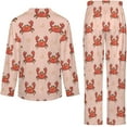 thumbnail image 5 of Top-kevin Womens Pajamas Set Cute Capybara Flowers Soft Long Sleeve Sleepwear Button Down Sets, 5 of 12