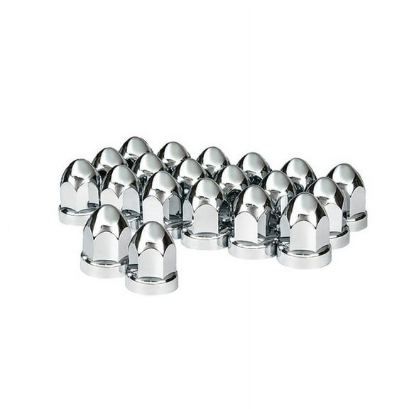 United Pacific 10049 Wheel Lug Nut Cover Set 33mm X 2 3/4", Chrome,