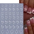 thumbnail image 4 of Pegatinas de uñas Quezadyl, 8 hojas, diseño de corazón para San Valentín, 4 of 9