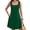 D1-Dark Green, variant on Women's Summer Square Neck Sleeveless Dress with Pockets, Yellow Casual A-Line Mini Sundress, Beach Vacation Tank Dress, Size L