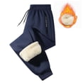 thumbnail image 5 of Winter Pants For Men Baggy Sweatpants For Men Men's Fleece Joggers with Zipper Pockets Winter Warm Pants Athletic Workout Gym Sweatpants for Men, 5 of 6