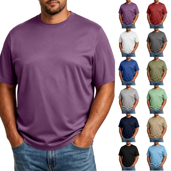 Men's Big and Tall Shirts 5xlt Men's Big and Tall Active T-Shirt – Moisture Wicking Dry Fit Workout Shirt – Short Sleeve Longer Length Activewear Army Green 3XL