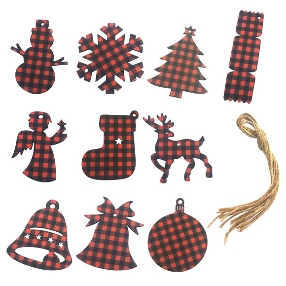 RKSTN Cadeaux de Noël, Décorations de Noël, Joyeux Noël, Décoration de Fête de Mariage en Bois, Pendentif de Noël
