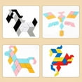 thumbnail image 4 of MeetYTOYS Wooden Puzzle Tangram Puzzle Blocks, Brain Teaser Party Game Geometric Shapes Jigsaw Block(Colorful), 4 of 6