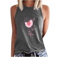 thumbnail image 3 of VKOYWKM Womens Breast Cancer Tank Tops Pink Ribbon Print Breast Cancer Awareness Tank Top Sleeveless Crew Neck Fight Cancer Shirts Inspirational Tank Tops, 3 of 5