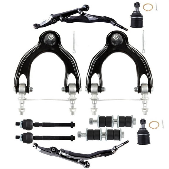 cciyu Lower Upper Control Arms Inner Tie Rods Sway Bar Lower Ball Joint - 10pcs Front Suspension Kit fit 1994-2001 For Acura Integra 1992-1995 For Honda Civic 1993-1997 For Honda Civic del Sol
