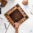 thumbnail image 6 of TAETOE Shut The Box Game Wooden with Dice, 2-4 Player Math Strategy Game for Adults Kids - Close The Box Board Number Learning Activity, Family Travel Pub Games, 6 of 6