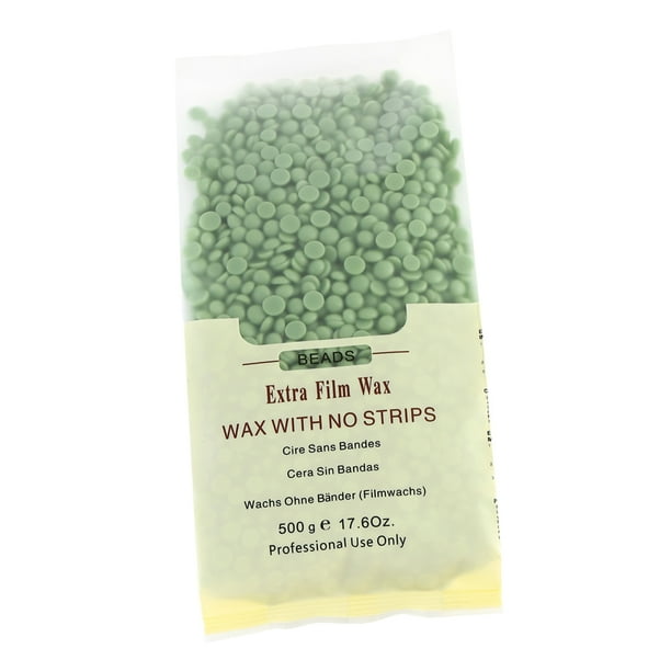 500g Cera Dura Natural Cuerpo Depición Encerado Frijoles Depitorios SIN tirarere , Té Té verde Yinane Depilación con frijoles de cera