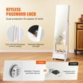 thumbnail image 3 of VEVOR Mirror Jewelry Cabinet Standing Mirror with Storage Full Length White, 3 of 9