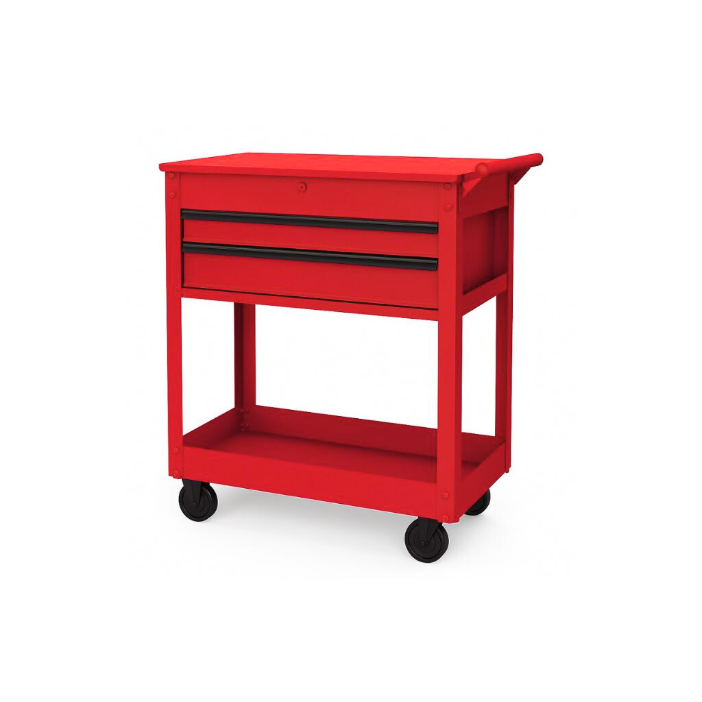 Carro de herramientas de acero Hyper Tough con cajón, capacidad de carga de 500 lb, recubierto de polvo rojo 6