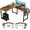 Rustic Brown, variant on L Shaped Desk, 50 Inch Reversible Computer Desk Corner Gaming Table with CPU Stand & Storage Bag, Sturdy Metal Frame PC Workstation for Home Office