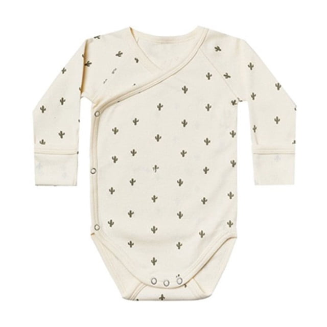MIASHUI Pyjama Doux Unisexe à Manches Longues avec Boutons-Pression Latéraux pour Bébé, Blanc, 6-9 Mois