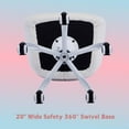 thumbnail image 6 of Guyou Children's Swivel Chair with Wheels (Set of One), Adjustable Table Makeup Chair with Armrests and Backrest, Velvet Upholstered Children's Study Chair for Boys and Girls, White, 6 of 7