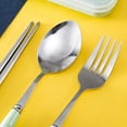 thumbnail image 6 of Joernso 1 Set Dinner Fork Anti-slid Handle Food Grade Materials Stainless Steel Heat-resistant Easy to Clean Cutlery Set for Home, 6 of 8