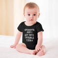 thumbnail image 2 of Grandpa And I Got Into Trouble Today - Baby Clothes - Funny Newborn Bodysuit Outfits for Boys And Girls Black-style 18months, 2 of 7