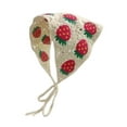 thumbnail image 3 of Accesorios para el cabello de pandana de crochet de crochet, decoración de peinado linda, corbata diadema anudado Fresas beige, 3 of 8