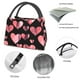 thumbnail image 4 of Fotbe Hearts Bolsa Térmica Portátil con Estampado, Bolsa de Entrega de Alimentos Aislada, Bolsa Reutilizable de Gran Capacidad para Comidas y Supermercado, 4 of 6