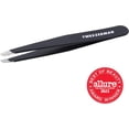 thumbnail image 3 of Tweezerman Black Stainless Steel Slant Tweezer - Eyebrow Tweezers for Women and Men, 3 of 4