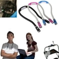 thumbnail image 5 of Luz de Lectura LED, Flexible y Recargable, Luz Nocturna Manos Libres, 2 Niveles de Brillo, Doble Cabezal, (Negro) Rojo Verde, 5 of 5
