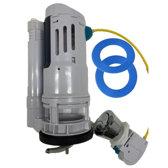 Dual Flush Cable Flush Valve. Two inch Flush Hole for one piece toilets with our adjustable sliding overflow tube extension.