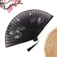 thumbnail image 4 of Hand Fans for Women Foldable, 10 in Open Span, Folding Hand Fans, Black and White Decor, Performance Use, 1 Pc, 4 of 7