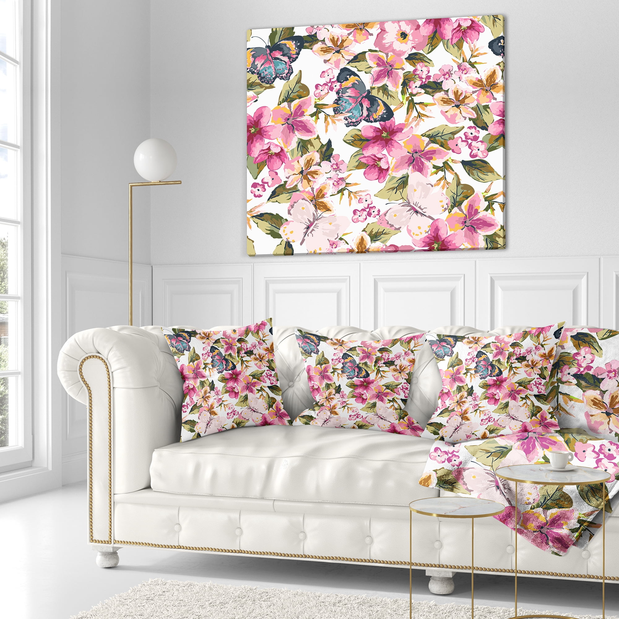 Designart 18" x 18" Multi-color Polyester Throw Pillow