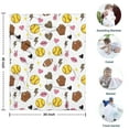 thumbnail image 4 of Colorful Softball and Fashion Icons Pattern Blanket,Comfortable Soft Lamb Wool Throw Blanket,All Season,Warm Lightweight Blankets for Sofa Bed Couch Living Room Chair,30"x40", 4 of 4