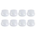 thumbnail image 1 of Unique Bargains 8pcs Plastic Spring Cord Locks Double Hole End Toggle Rope Fastener Slider White, 1 of 1