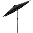 thumbnail image 1 of FLAME&SHADE 9 ft Solar Powered Outdoor Market Patio Table Umbrella with LED Lights and Tilt, Black, 1 of 7