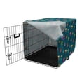 thumbnail image 3 of Espresso Dog Crate Cover, Continuous Abstract Colorful Coffee Beans Pattern Hot Beverages, Easy to Use Pet Kennel Cover for Medium Large Dogs, 35" x 23" x 27", Dark Teal and Multicolor, by Ambesonne, 3 of 6