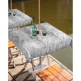 thumbnail image 2 of Outdoor Tablecloth with Umbrella Hole Zipper,Birch Tree Grey Gradient Waterproof Zippered Table Cloth for Rectangle Tables,Vintage Oil Painting Art Patio Table Covers for Indoor Pinic Party, 2 of 6