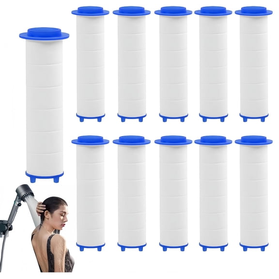 HIBIBUD 10Pcs Shower Head Filter,2.95 Inch Ion Shower Head Filter Pp Cotton Replacement Cartridge,Water Filter Core Cotton for Handheld Showerheads