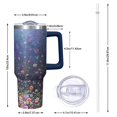 thumbnail image 2 of OBREWU Pioneer Flower Tumbler with Handle and Lid,40oz Pioneer Flower Double Wall Vacuum Insulated Tumbler,Pioneer Flower Cups Gift for Women and Men, 2 of 7