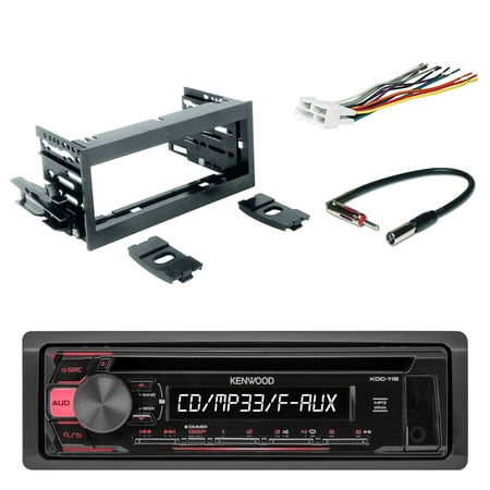 Kenwood In-Dash Single-DIN CD Player AUX Car Stereo ... scosche stereo adapter wiring harness 