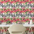 thumbnail image 2 of Ambesonne Nature Art Peel & Stick Wallpaper for Home, Hibiscus and Frangipanis, 13"x72", Pink Black Multicolor, 2 of 5