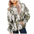 thumbnail image 6 of GCETTIC Girls Camo Hoodie Toddler Oversized Hooded Sweatshirt Camouflage Casual Pullover Tops with Pockets 11-12 Years, 6 of 7