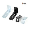 thumbnail image 3 of 2pcs Adjustable L Shaped Metal Corner Bracket Iron Heavy Duty Black 90 Degree Angle Corner Shelf Brackets for Furniture Mounting, 3 of 3