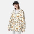 thumbnail image 5 of Gaeub Cartoon Corgi Men's and Women's UPF 50+ Long-Sleeved Sun Protection Clothing, Fishing Shirt Long Sleeve Zip - Medium, 5 of 9